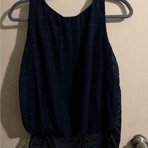 Navy Blue Juniors Tank